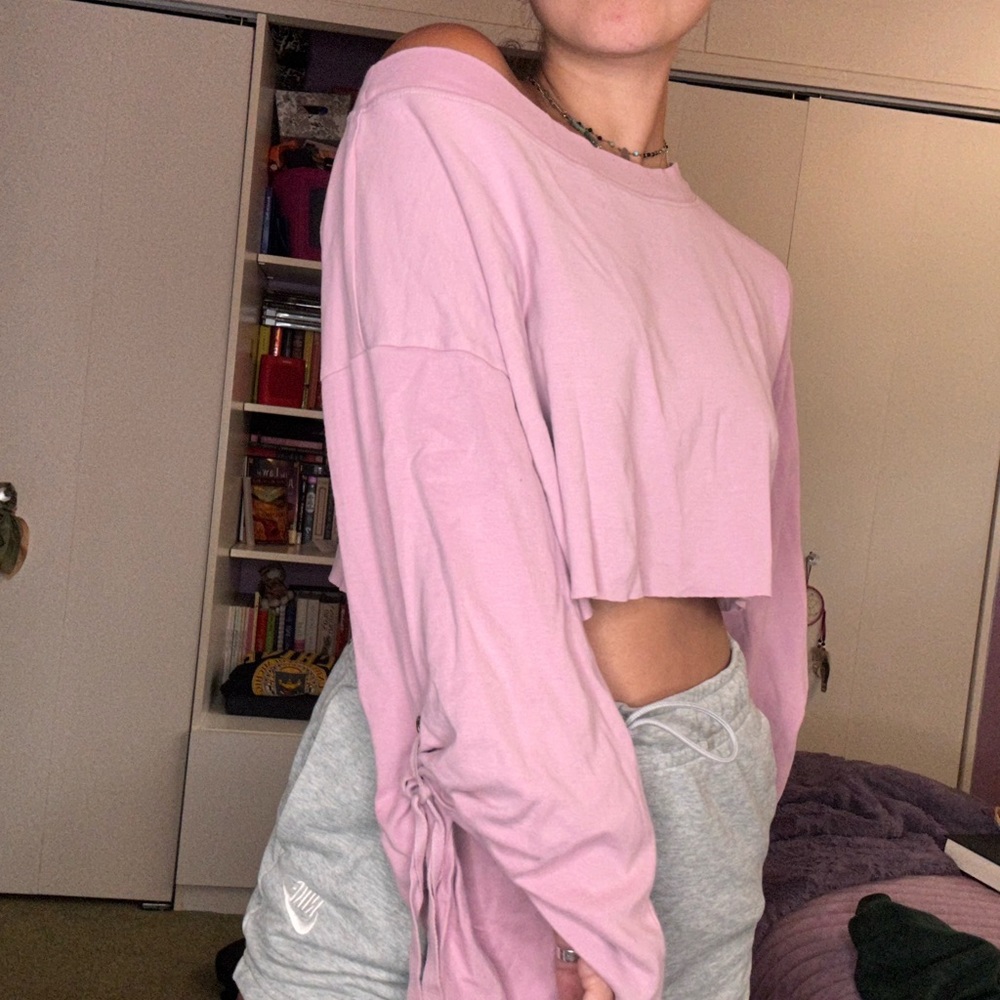 Free People off the shoulder cropped tee